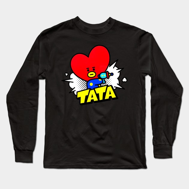 BT21 Tata Comic Pop Long Sleeve T-Shirt by valival